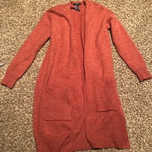 Burnt Orange Long Cardigan